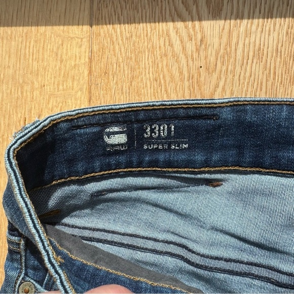 G-STAR RAW 3301 SUPER SLIM Men's Blue Jeans - 31 - Picture 16 of 17